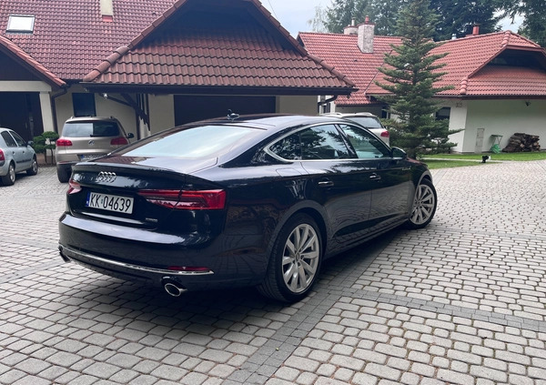 Audi A5 cena 108400 przebieg: 86800, rok produkcji 2017 z Myślenice małe 137